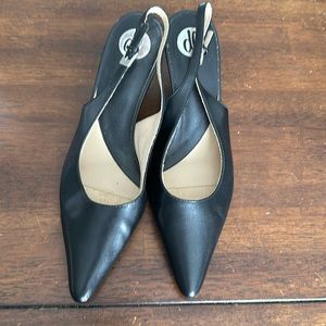 Donna Lawrence 3 inch black pointed heels